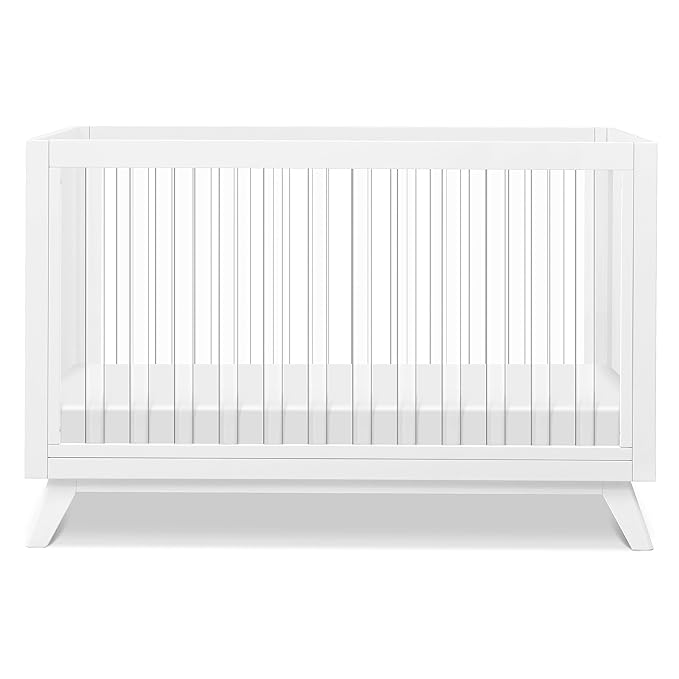 DaVinci Otto 3-in-1 Convertible Crib in White with Acrylic Slats, Greenguard Gold Certified