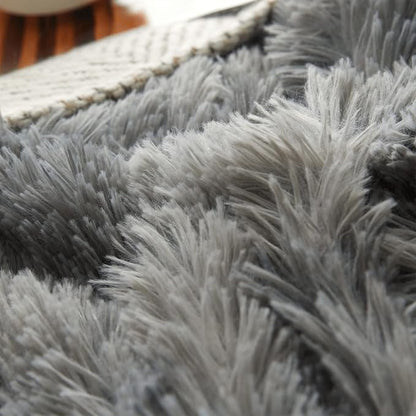 Tie dye Dark Gray Plush Fluffy Comforter Cover Set Queen - Ultra Soft Faux Fur tie dye Bedding Sets 3 Pieces (1 Shaggy Duvet Cover + 2 Pillow case) Fluffy Bed Set (Tie Dye Dark Gray, Queen)