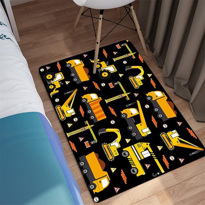 Car Track Rug Construction Play Mat Car Rug for Boys Room Kids Rugs for Playroom Construction Mat for Kids Car Rug for Boys Room Construction Decor for Boys Room,Black 2'×3'