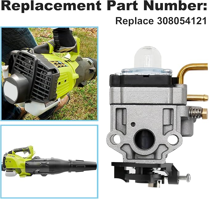 308054121 Carburetor Repair Kit Replacement For Jet Fan Ry25Axb Bm25Axbvnm Blower, Carb Replacement For 308054121 With Gasket Primer Bulb