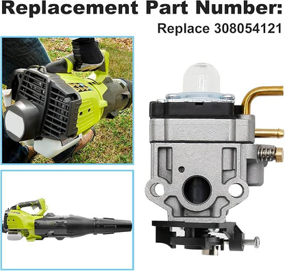 308054121 Carburetor Repair Kit Replacement For Jet Fan Ry25Axb Bm25Axbvnm Blower, Carb Replacement For 308054121 With Gasket Primer Bulb