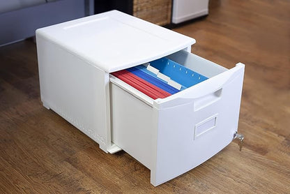 Storex 61271B01C File Cabinet, 1-Pack, White