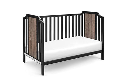 Suite Bebe Brees Convertible Island Crib in Black & Vintage Walnut
