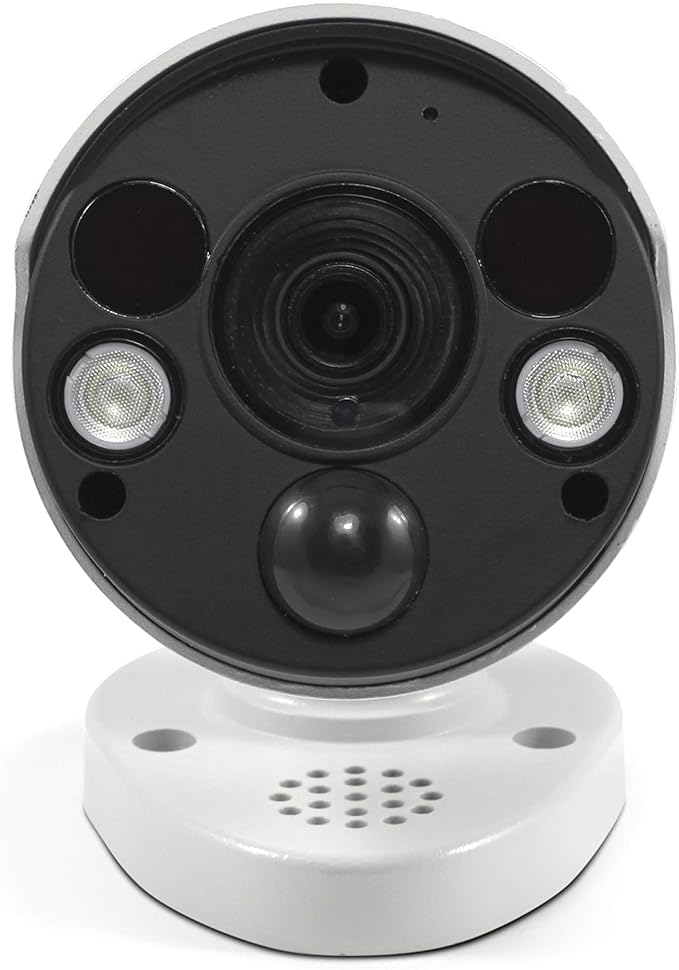 Swann Home Security Camera, POE Cat5e NVR 4K HD Video, Indoor or Outdoor Wired Surveillance CCTV, Color Night Vision, Heat Motion Detection, LED Lights, Metal Housing, Face Recognition, 2-Way Talk