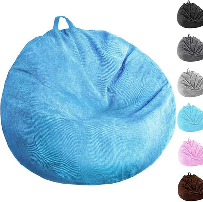 Bean Bag Chair Cover (No Filler) Stuffed Animal Storage Bean Bag Cover Pets Dogs/Cats Lazy Beds. Washable Ultra Soft Corduroy Stuffed for Organizing Plush Toys or Textile, Sack Bean Bag