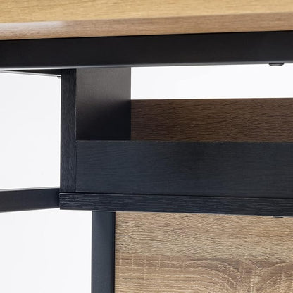 IRIS OWDN-1252 Computer Desk with Organizer and Cable Tray, 45" - Rustic, Wood