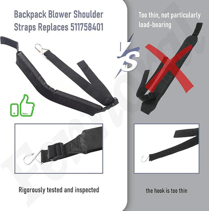4 Pack 511758401 Backpack Blower Shoulder Straps Compatible with RedMax Models EBZ8500 EBZ7500 EBZ6500 EBZ5150, Replaces 521678901