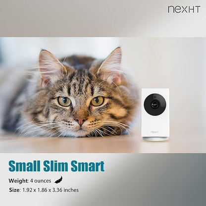 UGOHO.ME 1080P Pan/Tilt/Zoom Indoor Smart Camera Wi-Fi Viewing for Baby, Elderly, Pet, with Night Vision, Motion Detection and 2-Way Audio (86336), White, 3.36 x 1.92 x 1.86 inches