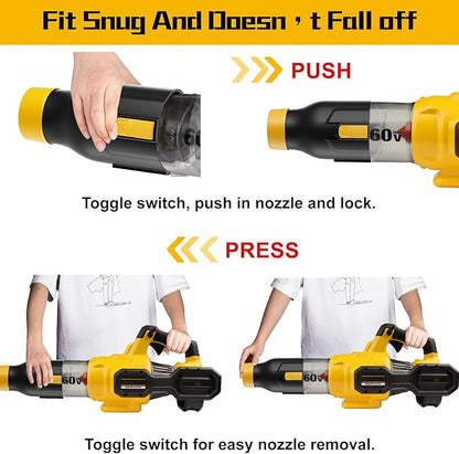 Blower Nozzle for Dewalt 60V MAX Leaf Blower(DCBL772X1 DCBL772B DCMBA572N), Car Drying Nozzle for Dewalt 60V- Bare Nozzle 1 Pack