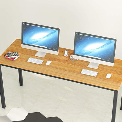 soges 63 Inch Long Computer Desk Home Office Table Writing Desk Study Table Gaming Table Computer WorkstationsTeak GCP2AC3-160TB