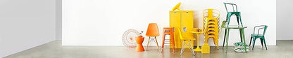 Modway Haste Contemporary Modern Hourglass Accent Stool in Orange