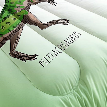 CVHOUSE Dinosaur Bedding Set,Dinosaur Comforter,Dinosaur Comforter Set Queen,Microfiber Quilt Set with 1 Comforter and 2 Pillow Cases- 3 Piece