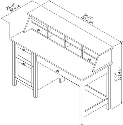 Bush Furniture Computer Desk, Pure White
