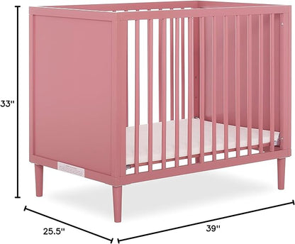 Lucas Mini Modern Crib with Rounded Spindles