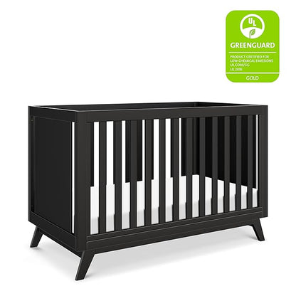 DaVinci Otto 3-in-1 Convertible Crib in Ebony, GREENGUARD Gold Certified
