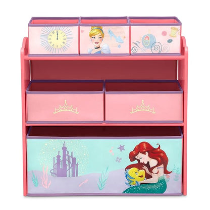 Delta Children Design & Store 6 Bin Toy Storage Organizer, Disney Princess