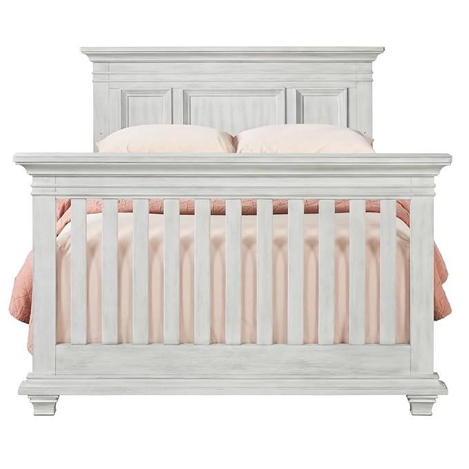 Oxford Baby Weston Crib to Full-Size Bed Conversion Kit, Vintage White, GreenGuard Gold Certified