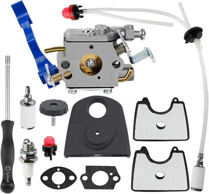 125BV Carburetor for Husqvarna 125B Blower 125BX 125BVX 590460102 545081811 Handheld Leaf Blower with 125B Tune UP Kit 545109601 Airbox Air Filter Cover 545112101 Air Filter Fuel Line Kit