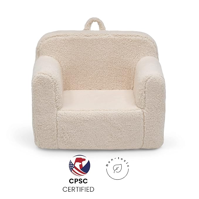 Delta Children Cozee Sherpa Chair, Cream