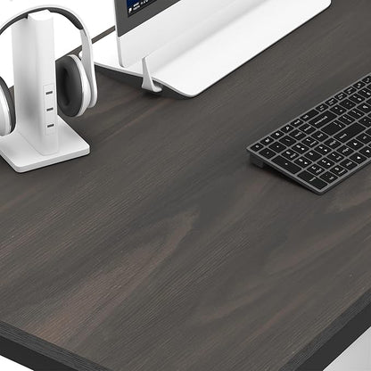 L Shaped Desk, Office Computer Corner Desk, 55 inch Home Gaming Desk Table, Writing Study Workstation with Storage Shelves for Home Office, Space-Saving, Industrial, Espresso