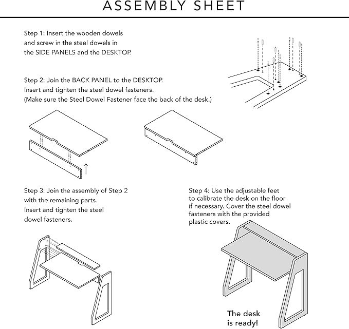 Computer Desk for Bedroom, Office & Small Spaces - Writing Desk Ideal for Students, Kids, Adults - Modern Design Compact Desk with Display Shelf
