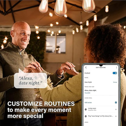 Sengled Smart Edison Bulbs, S1 Auto Pairing with Alexa Devices, Vintage Smart Light Bulbs That Work with Alexa, Bluetooth Mesh Smart Home Lighting, ST19 Led Bulb 60 Watt Equivalent, 2000K E26, 4-Pack