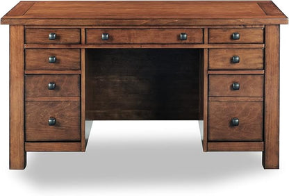 Tahoe Aged Maple Executive Pedestal Desk by Home Styles, 5412-18