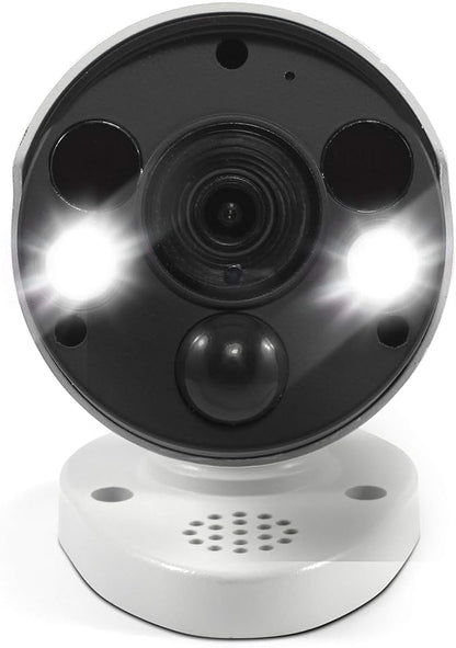 Swann Home Security Camera, POE Cat5e NVR 4K HD Video, Indoor or Outdoor Wired Surveillance CCTV, Color Night Vision, Heat Motion Detection, LED Lights, Metal Housing, Face Recognition, 2-Way Talk