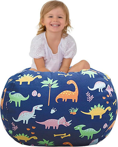 Aubliss Stuffed Animal Bean Bag Storage Chair (Dinosaur, Large (38''))