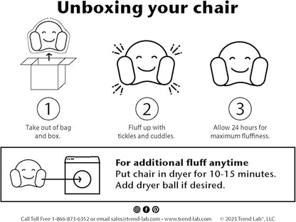 Trend Lab Dinosaur Toddler Chair Plush Character Kids Chair Comfy Furniture Pillow Chair for Boys and Girls, 21 x 19 x 19 inches