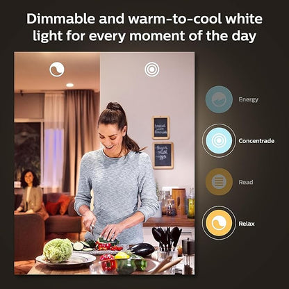 Philips Hue Smart Light Starter Kit - Includes (1) Bridge and (4) 75W A19 E26 LED Smart White and Color Ambiance Bulbs - Control with App - Compatible with Alexa, Google Assistant, and Apple HomeKit