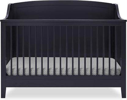Delta Children Campbell 6-in-1 Convertible Crib - Greenguard Gold Certified, Midnight Grey