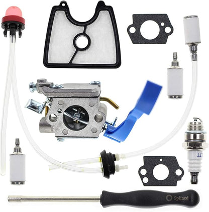 Carburetor for 125BX 125BVX 28CC Leaf Blower Replace 590460102 545081811 C1Q-W37 with 581798001 Fuel Kit
