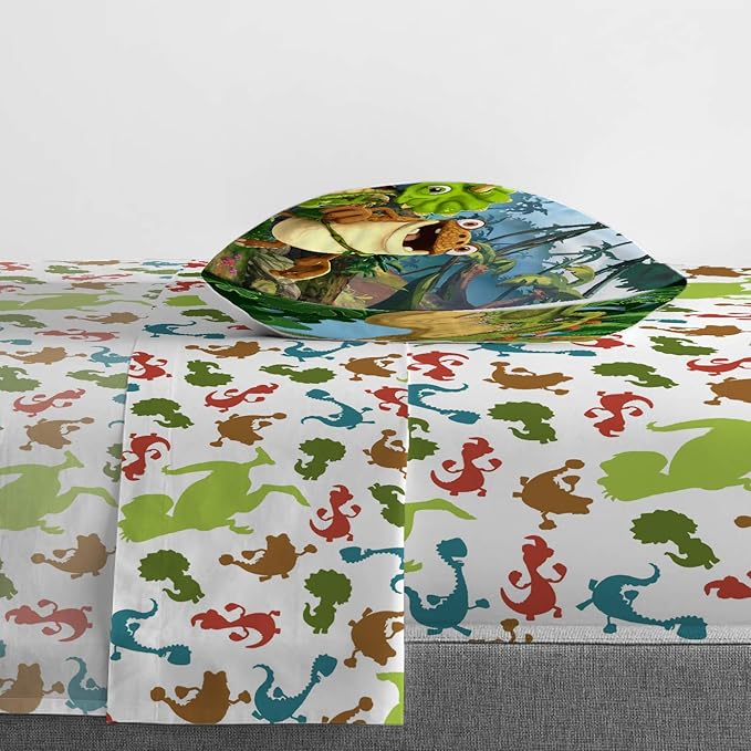 Jay Franco Gigantosaurus 4 Piece Toddler Bed Set – Bed Set includes Toddler Size Comforter & Sheet Set - Bedding Features Dinosaur Rocky, Bill, Tiny, & Mazu (Official Gigantosaurus Product)