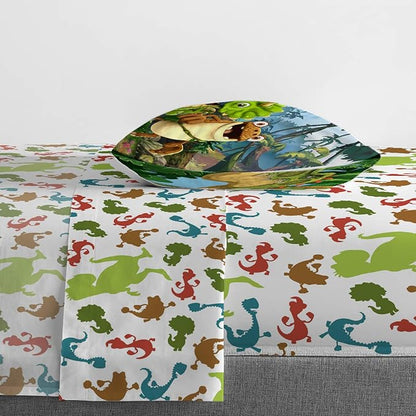 Jay Franco Gigantosaurus 4 Piece Toddler Bed Set – Bed Set includes Toddler Size Comforter & Sheet Set - Bedding Features Dinosaur Rocky, Bill, Tiny, & Mazu (Official Gigantosaurus Product)