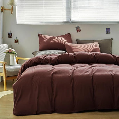 Brick Red Comforter Set Cal King Clay Red Color Bedding Set 3 Pieces Solid Color Women Blanket Set Solid Brick Red Comforter Set Cal King Dark Red Blanket Set Girls Comforter Set