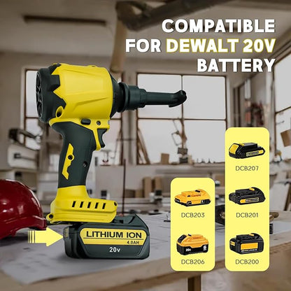 Cordless Dust Blower for Dewalt 20V Battery, Leaf Blower Brushless Handheld Inflator Cleaner Duster, for Cleaning,Inflating, Vacuum Compression