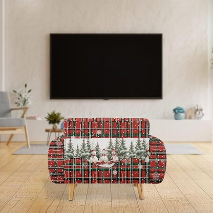 FKELYI Christmas Decorations Sofa Couch Cover Comfortable Furniture Protector Easy Going Stretch Sofa Slipcover with Elastic Bottom M