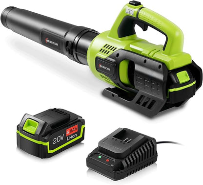 Leaf Blower Cordless,580CFM/160MPH Electric Leaf Blower with 4.0Ah Battery and Fast Charger, Lightweight Leaf Blowers for Lawn Care, Yard, Garage, Patio & Sidewalk Blowing