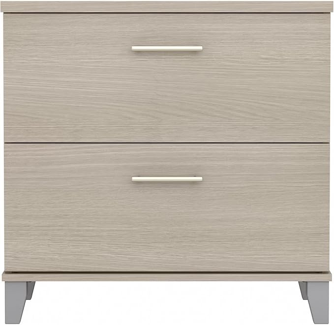 Bush Furniture Somerset 2 Drawer Lateral File Cabinet in Sand Oak