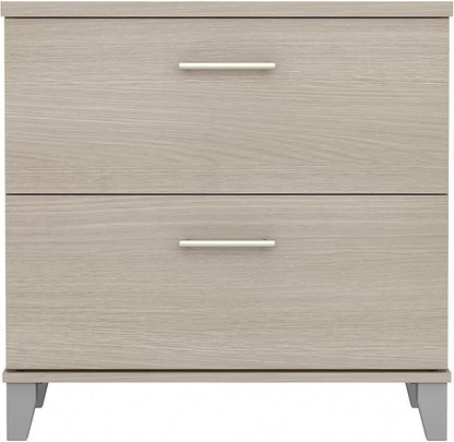 Bush Furniture Somerset 2 Drawer Lateral File Cabinet in Sand Oak