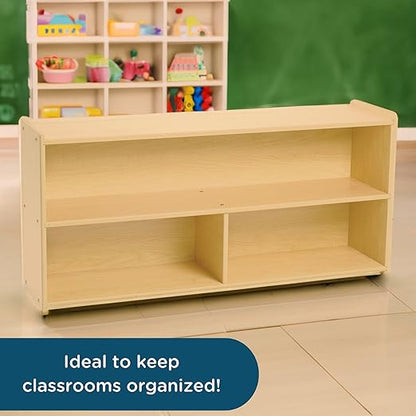 Angeles Kids 2 Shelf Bookshelf Organizer, Classroom Bookshelf for Kids and Toddlers