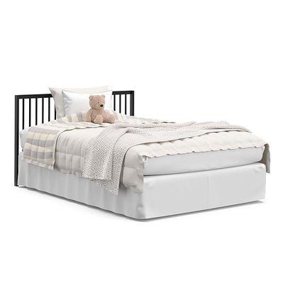Graco Teddi 5-in-1 Convertible Crib (Black) – GREENGUARD Gold Certified, Converts to Daybed, Toddler & Twin Bed with Headboard and Footboard, Adjustable Mattress Height