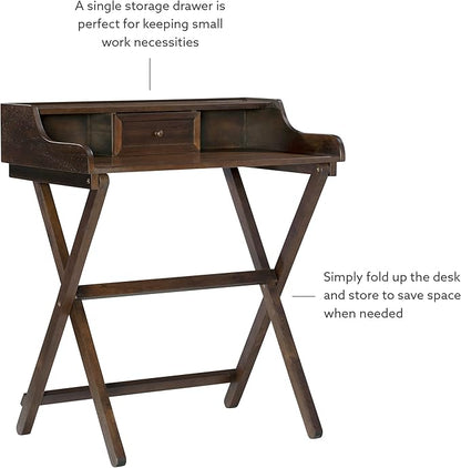 Linon Mable Folding Desk, Walnut