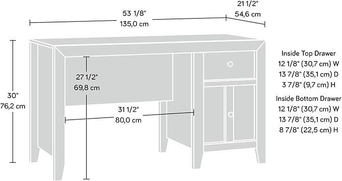 Sauder Dakota Pass Desk, Craftsman Oak finish