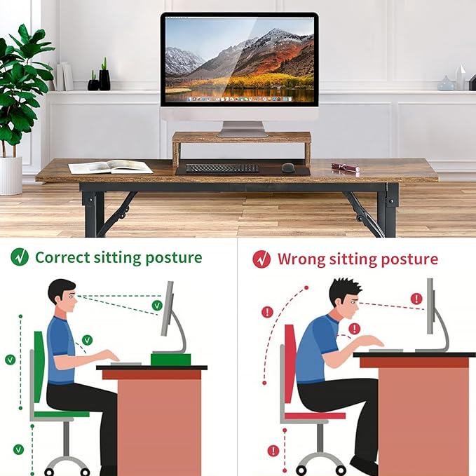 TEMI Foldable Desks for Small Spaces - Quick and Easy Setup Portable Desk. Folding Table for Office, Bedroom, or Outdoor Activities. Small Foldable Desk Functions, as a Computer Table and Study Desk