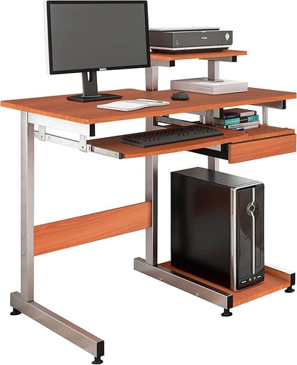 NicBex Laik-DW-00052-DX Desks, 37.75" W x 22" D x 35.25" H, Brown