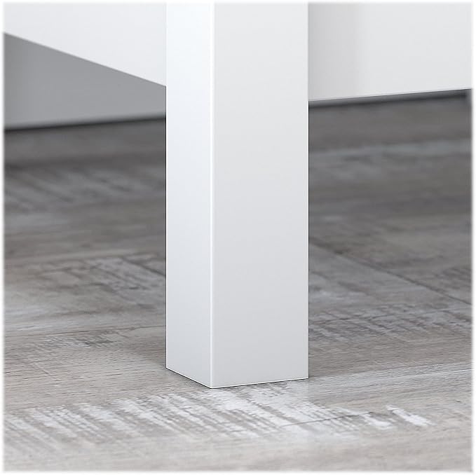 Bush Furniture Mayfield 2 Drawer Lateral File Cabinet in Pure White and Shiplap Gray