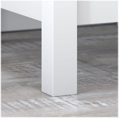 Bush Furniture Mayfield 2 Drawer Lateral File Cabinet in Pure White and Shiplap Gray