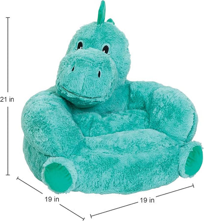 Trend Lab Dinosaur Toddler Chair Plush Character Kids Chair Comfy Furniture Pillow Chair for Boys and Girls, 21 x 19 x 19 inches